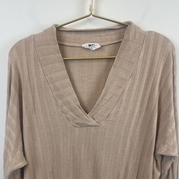 LNA Tan Cream Pullover Ribbed Sweater Size XS Viscose Spandex Slight Wear - Picture 8 of 8